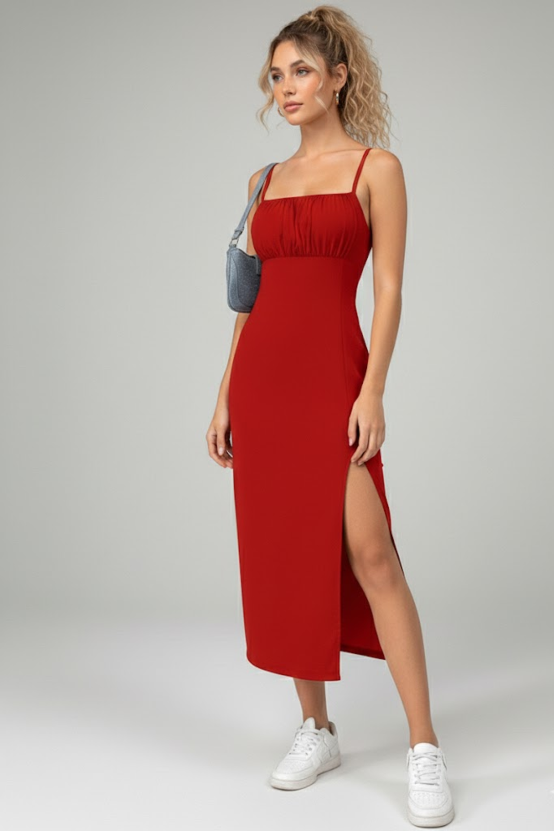 Lila | Midi Dress with Side Split