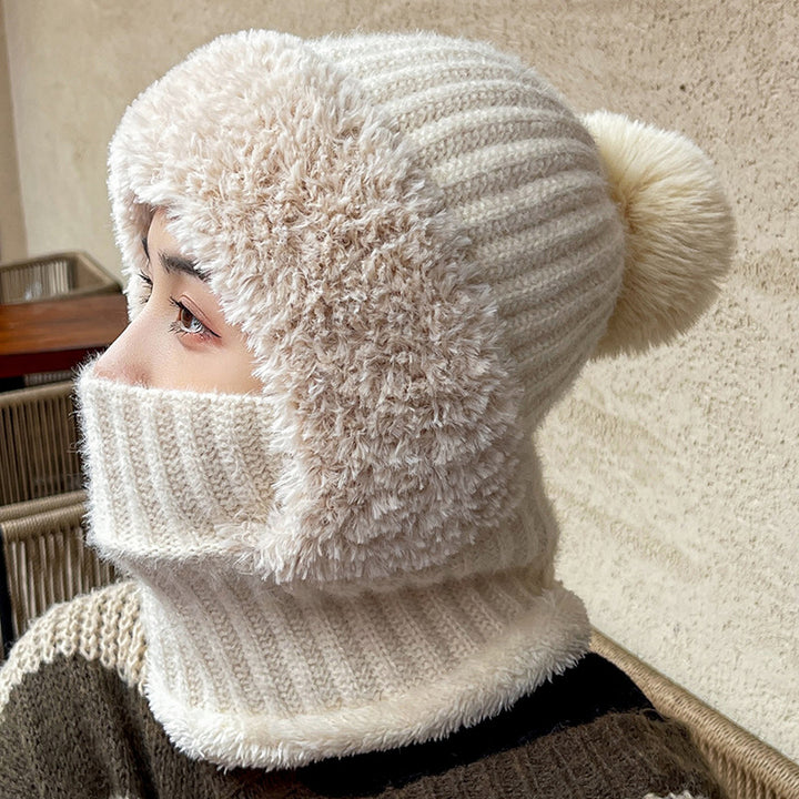 Knitted Hat and Scarf in One – Warm Windproof Hooded Scarf