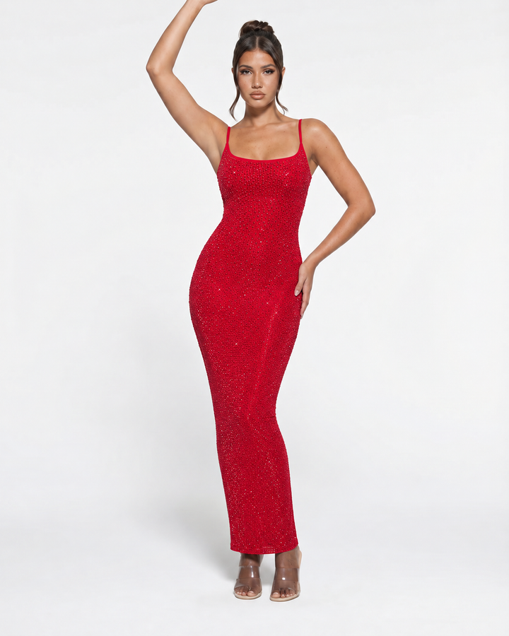 Shari | Maxi Dress with Cami Straps and Side Slit