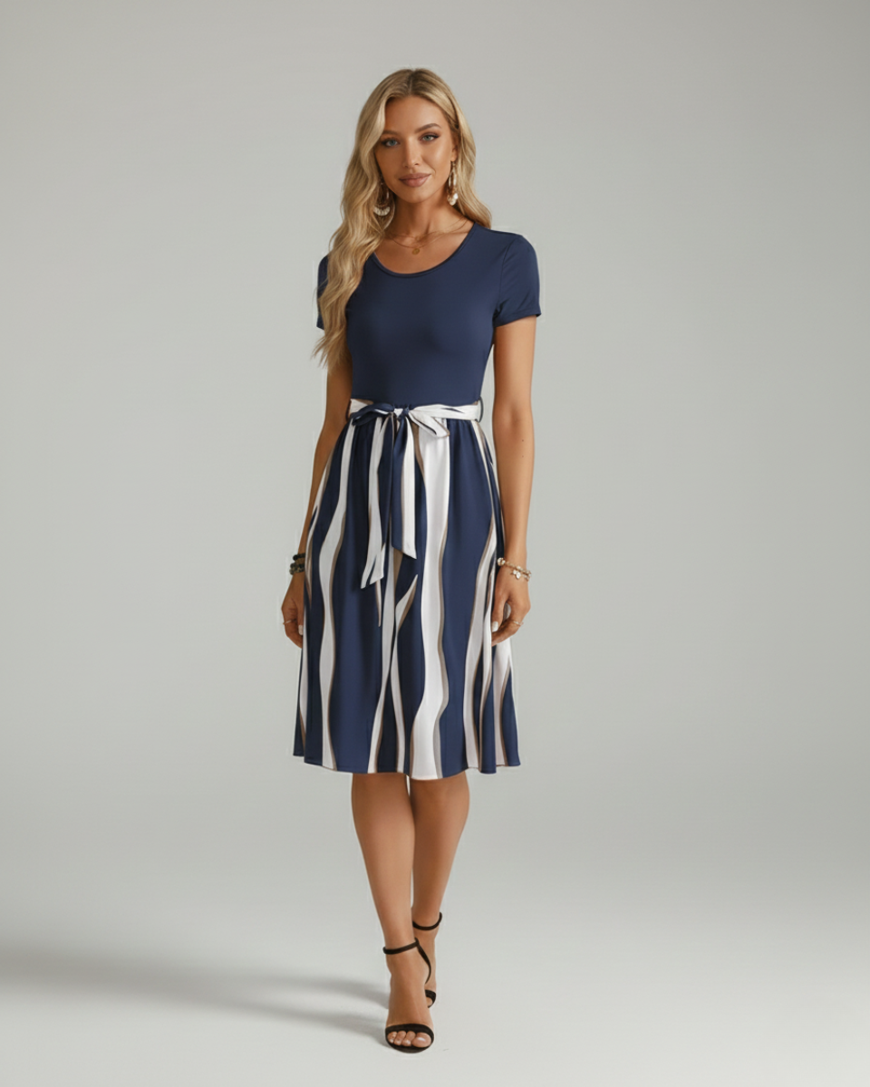 Elina | Midi Dress with Tie Band