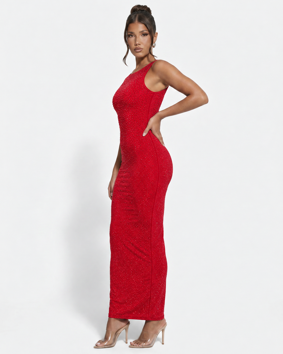 Shari | Maxi Dress with Cami Straps and Side Slit