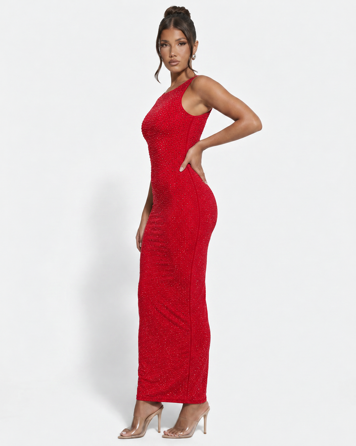 Shari | Maxi Dress with Cami Straps and Side Slit
