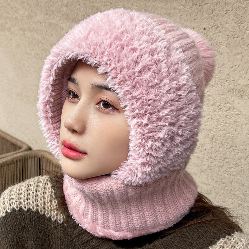 Knitted Hat and Scarf in One – Warm Windproof Hooded Scarf