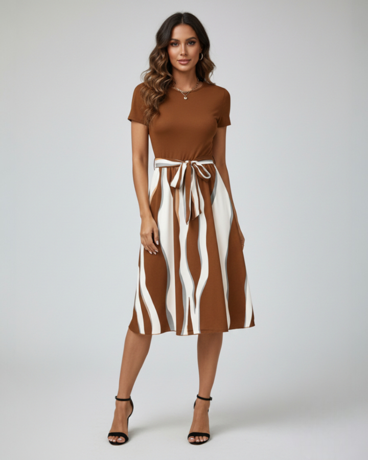 Elina | Midi Dress with Tie Band