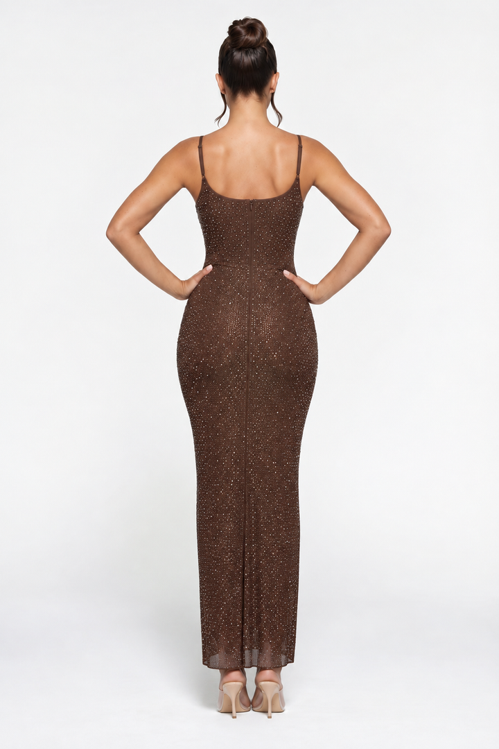 Shari | Maxi Dress with Cami Straps and Side Slit