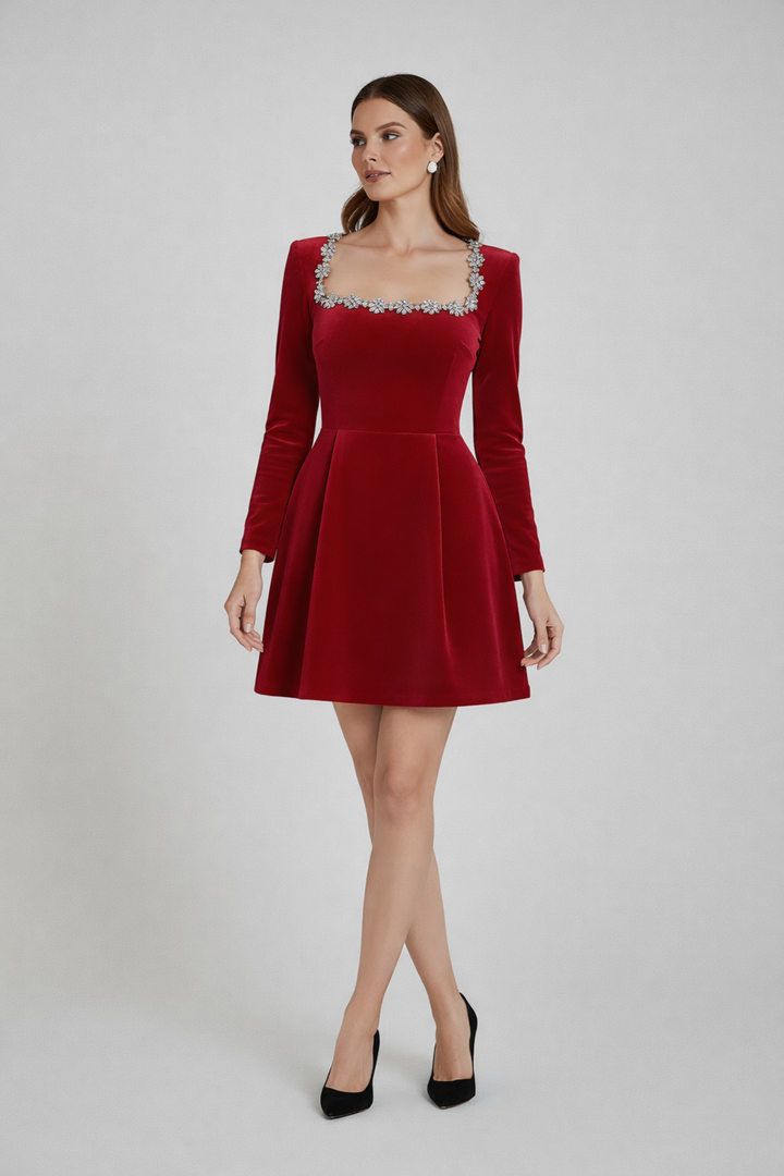 Odette | Velvet Mini Dress