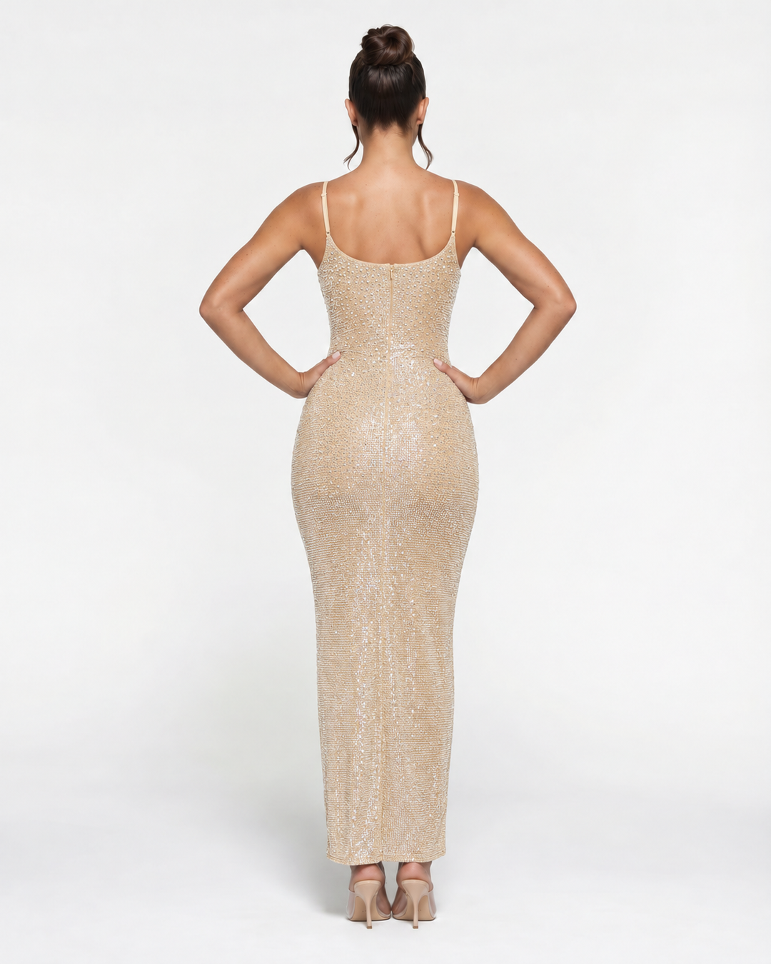 Shari | Maxi Dress with Cami Straps and Side Slit