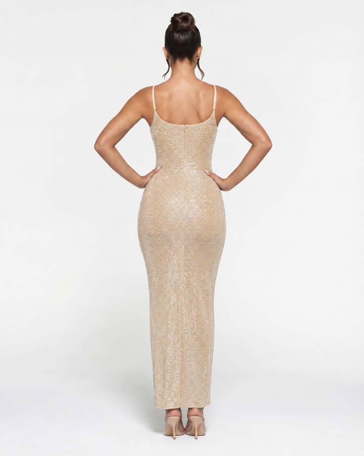 Shari | Maxi Dress with Cami Straps and Side Slit