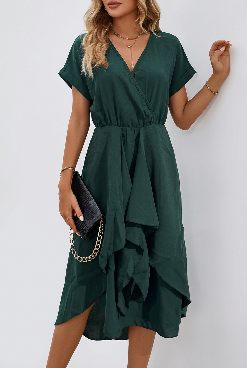 Aria | Midi Dress with Tie Waist