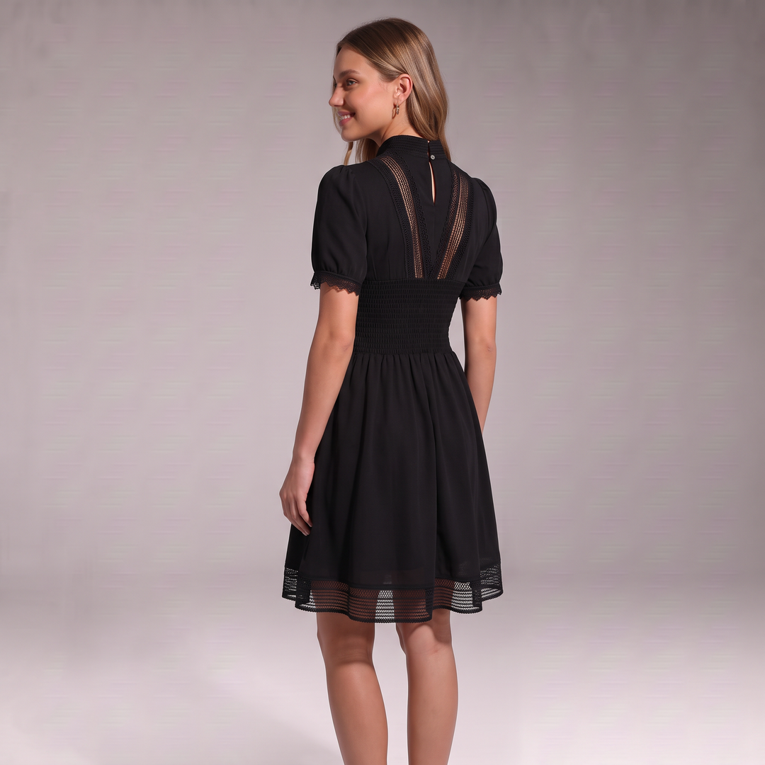 Delphine | Mock Neck Fitted Mini Dress