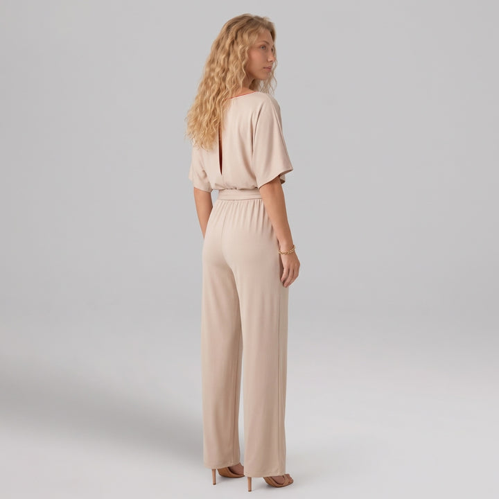 Luisa | V-Neck Jumpsuit with Waist Tie