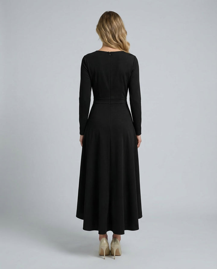 Charlotte | Wrap Midi Dress with Long Sleeves