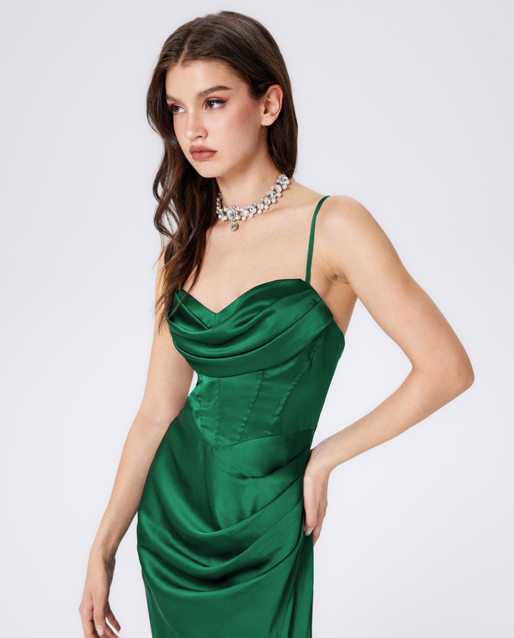 Evelina | Maxi Dress with Draped Bodice