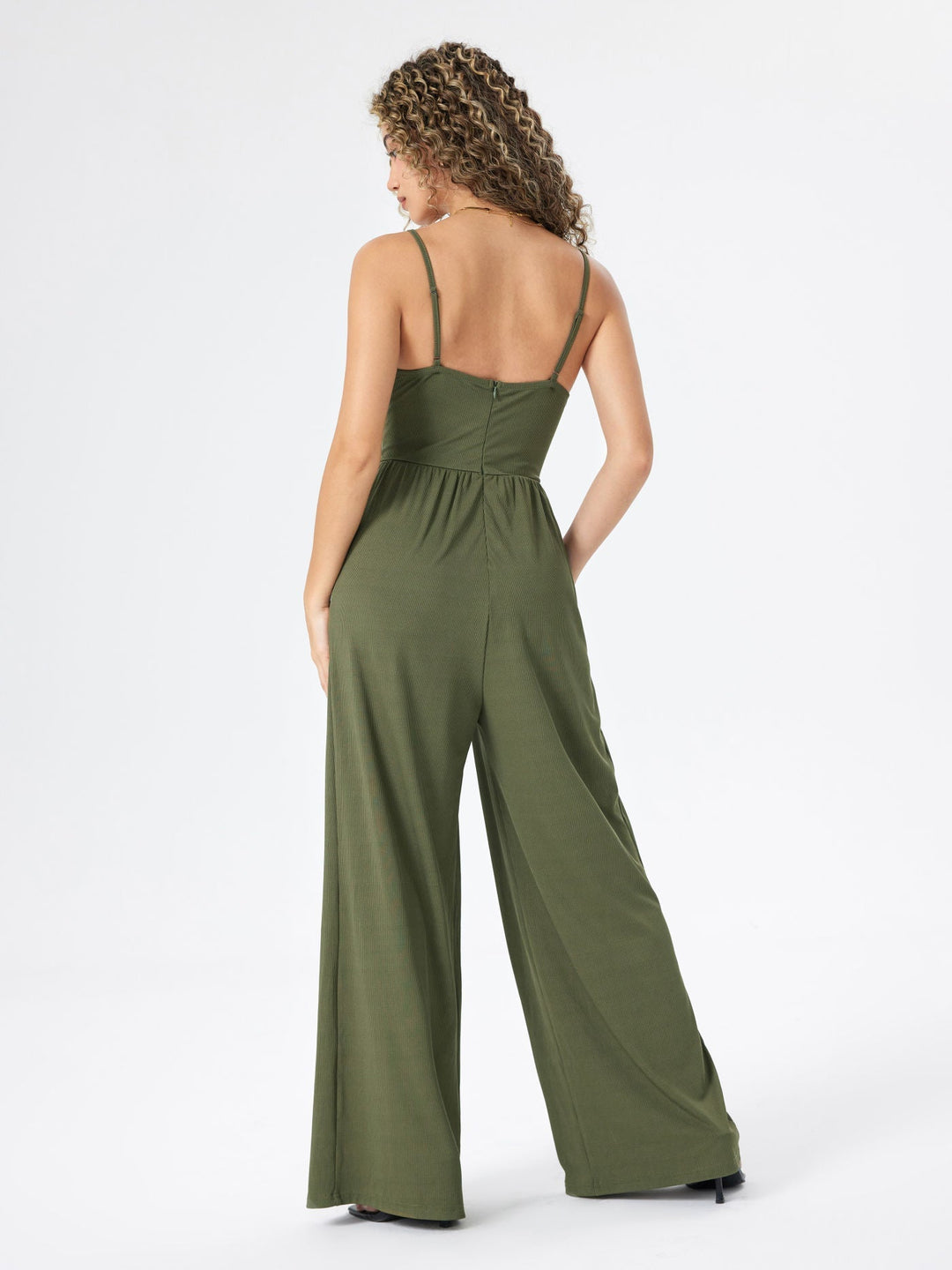 Jasmine | V-neck Cami Wide Leg Jumpsuit