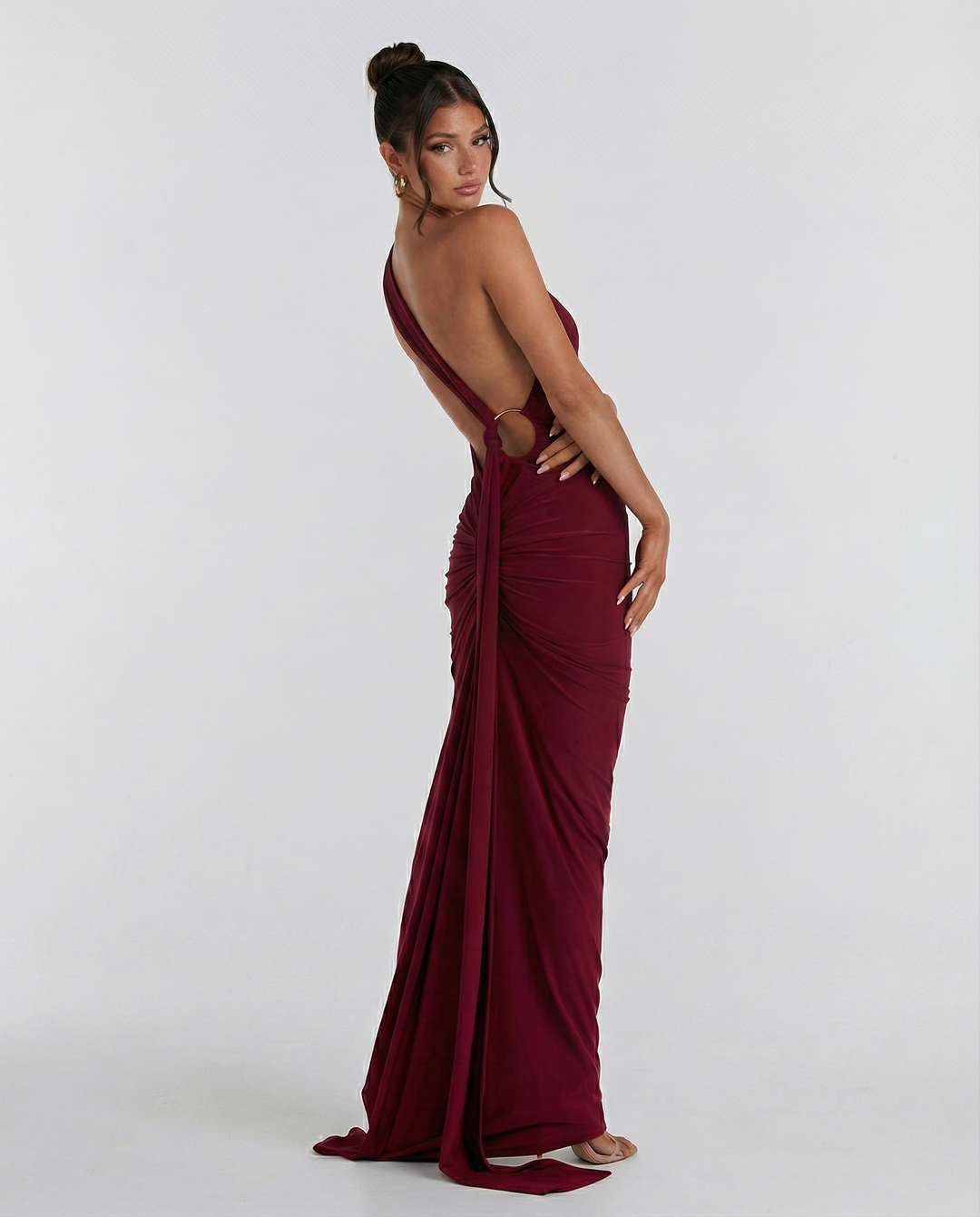 Ximena | Maxi Dress with One-Shoulder Open Back