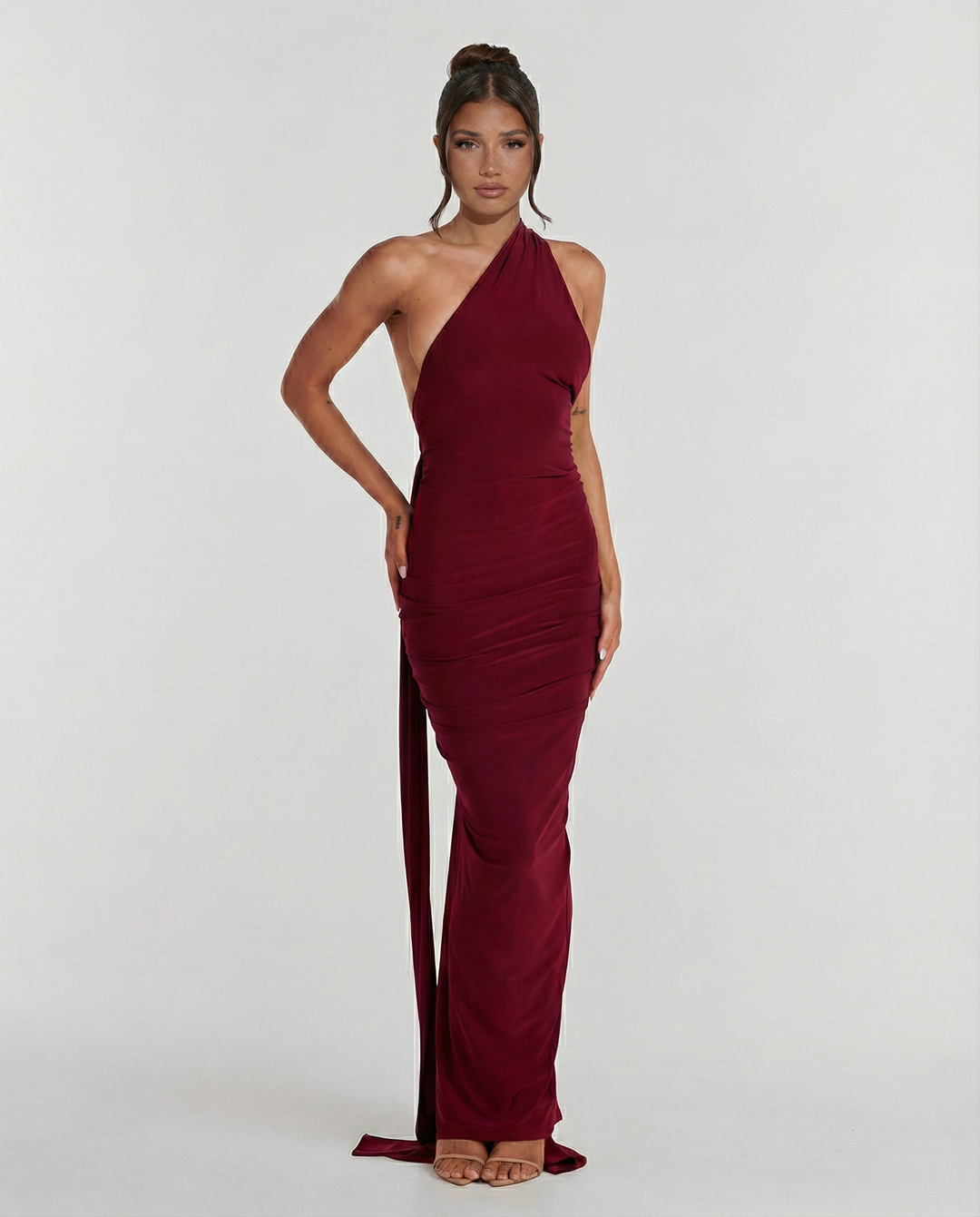 Ximena | Maxi Dress with One-Shoulder Open Back