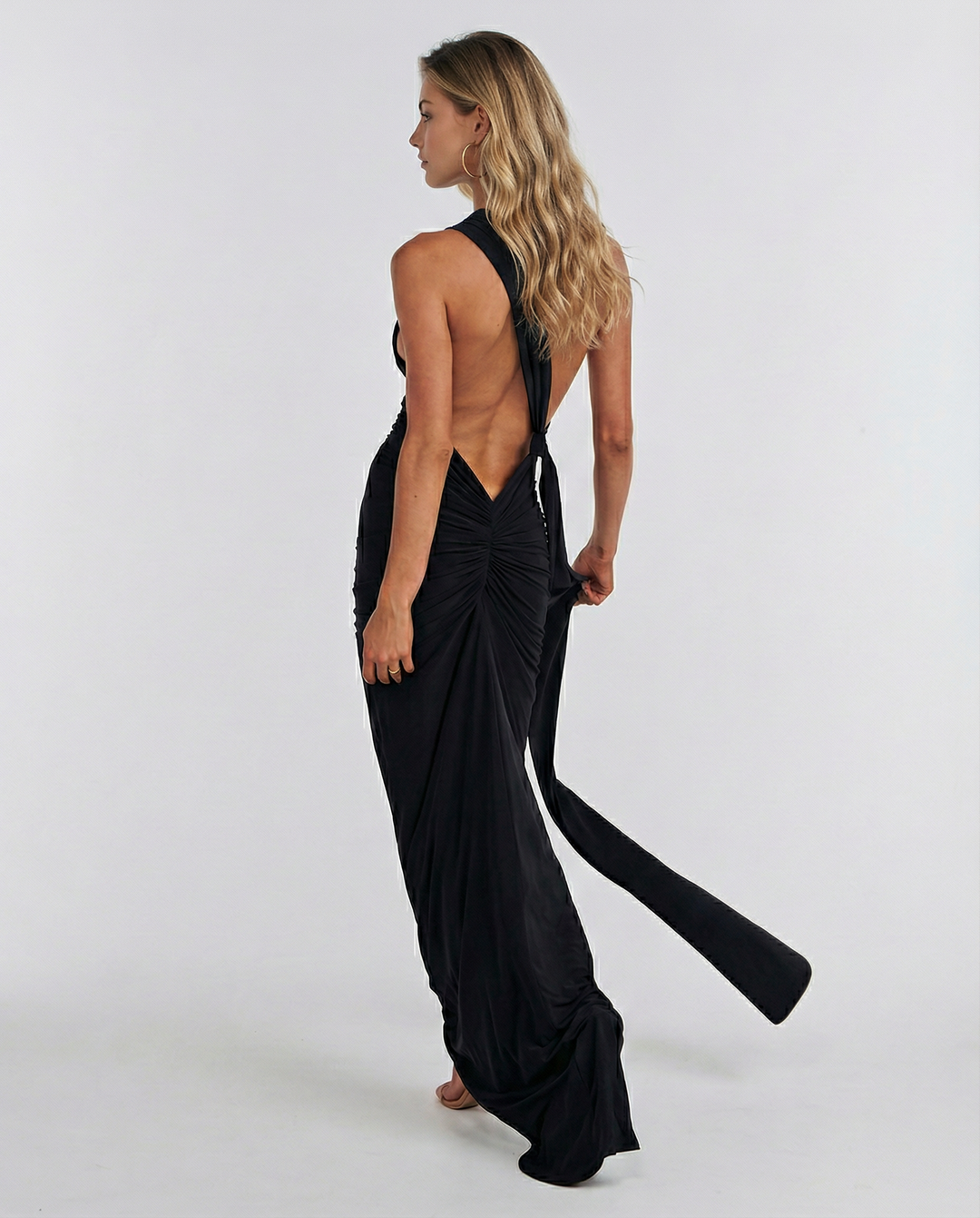 Ximena | Maxi Dress with One-Shoulder Open Back