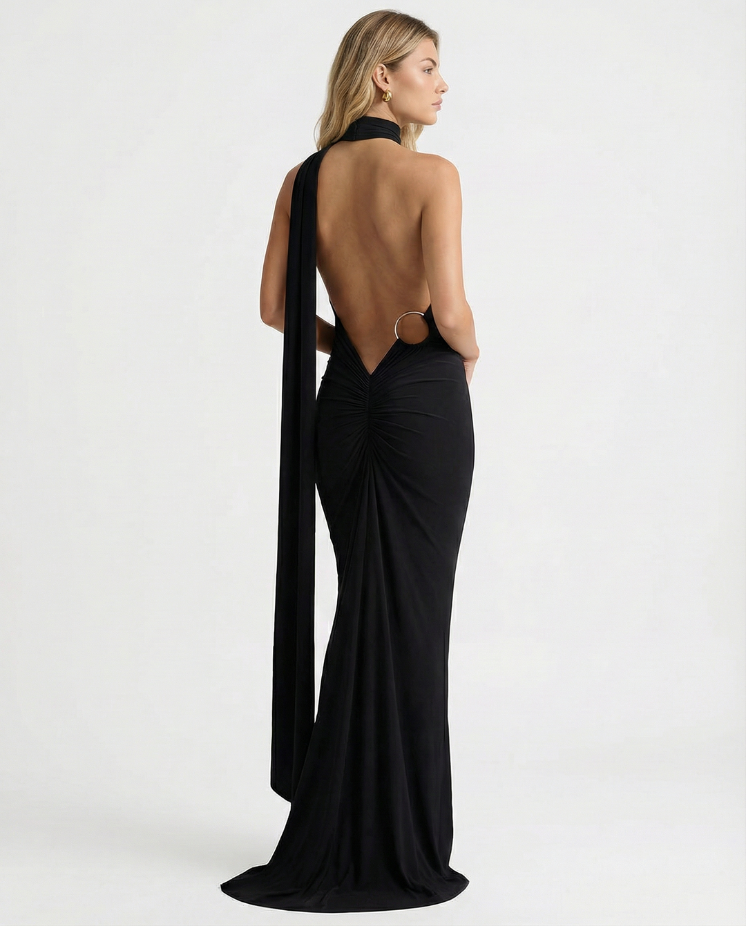 Ximena | Maxi Dress with One-Shoulder Open Back