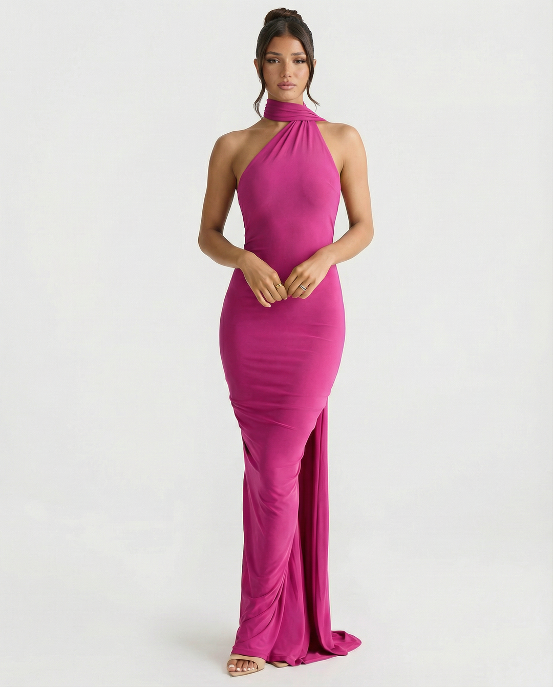 Ximena | Maxi Dress with One-Shoulder Open Back