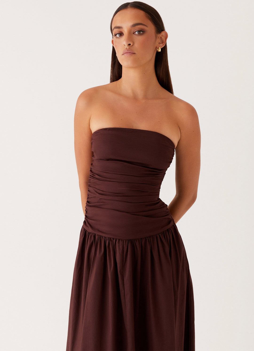 Norma | Cowl Neck Slinky Bias Cut Maxi Dress