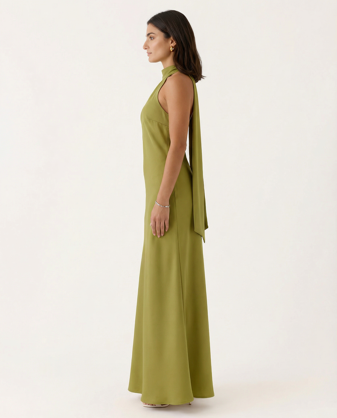 Jodie | One Shoulder Maxi Dress with Draped Detail