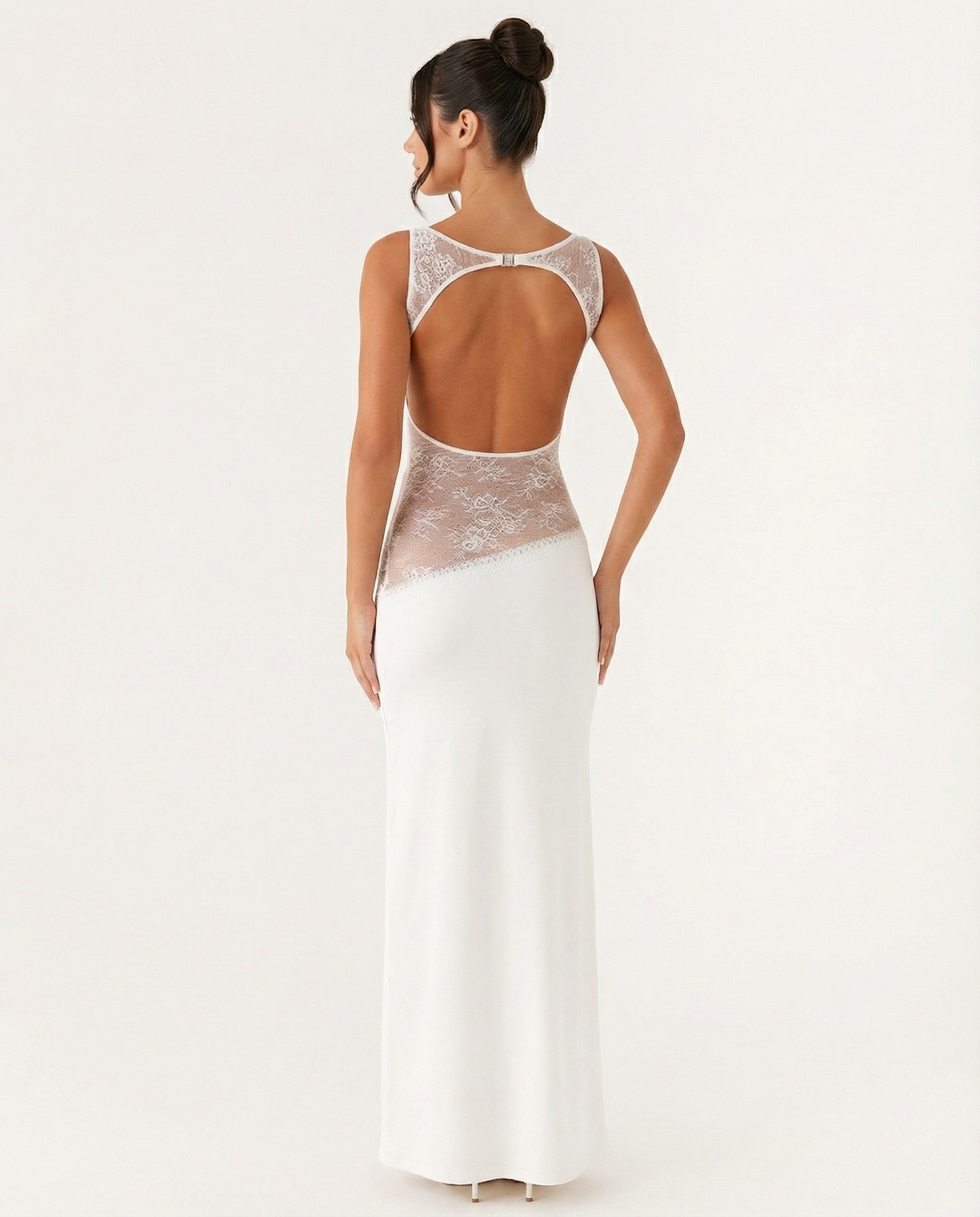 Marta | Lace Waist Open Back Maxi Dress
