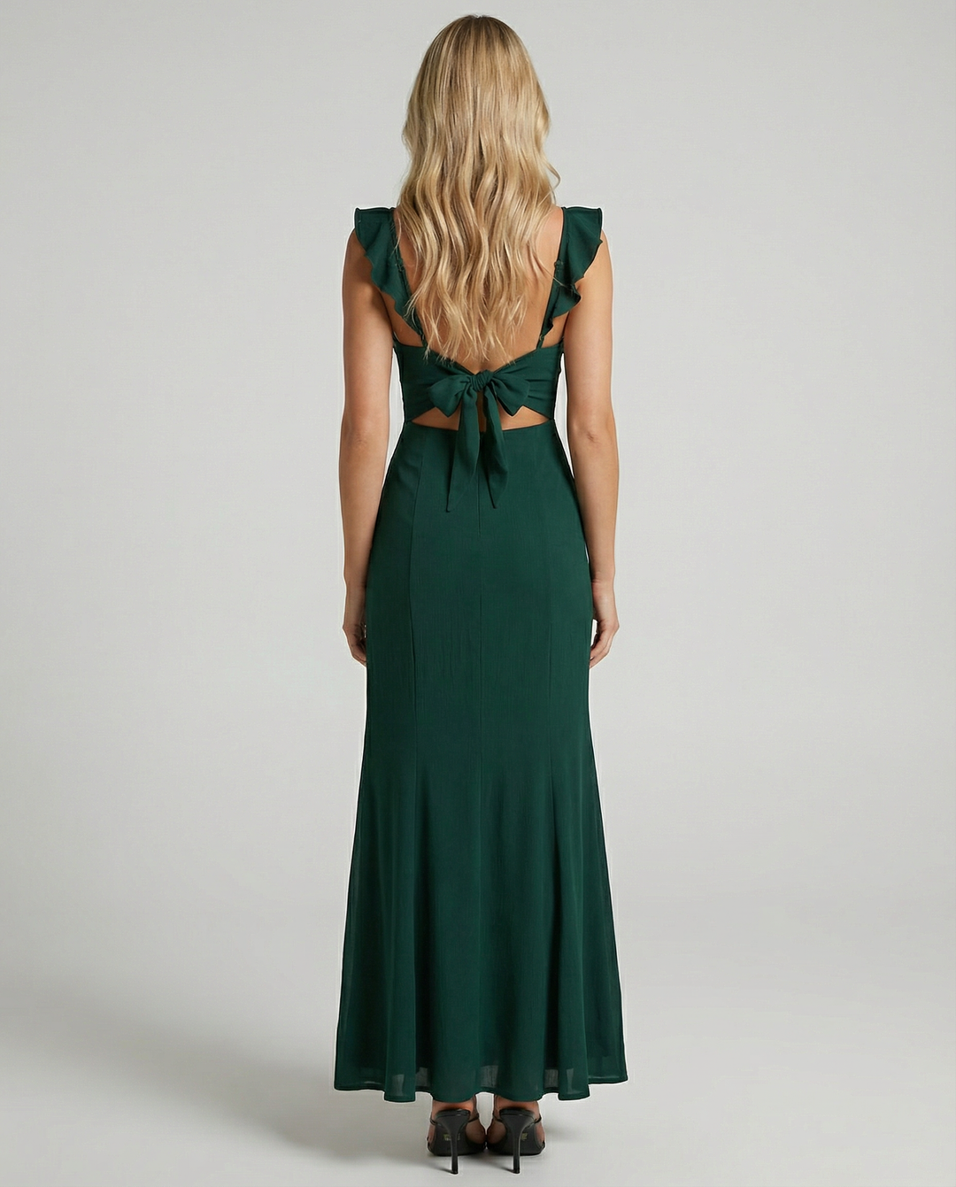 June | Maxi Dress with Ruffle Straps and Side Slit