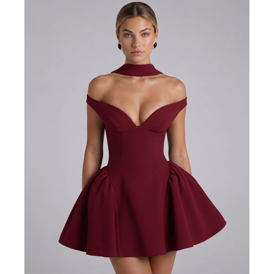 Serina | Mini Dress with Off-Shoulder Neckline