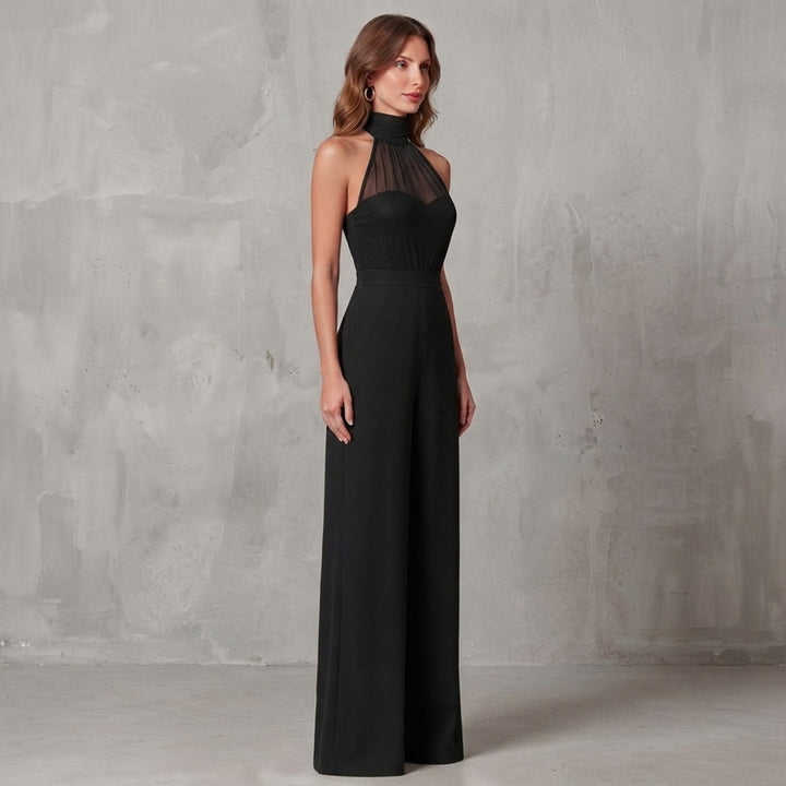 Veloria | Halter-Neck Wide-Leg Jumpsuit