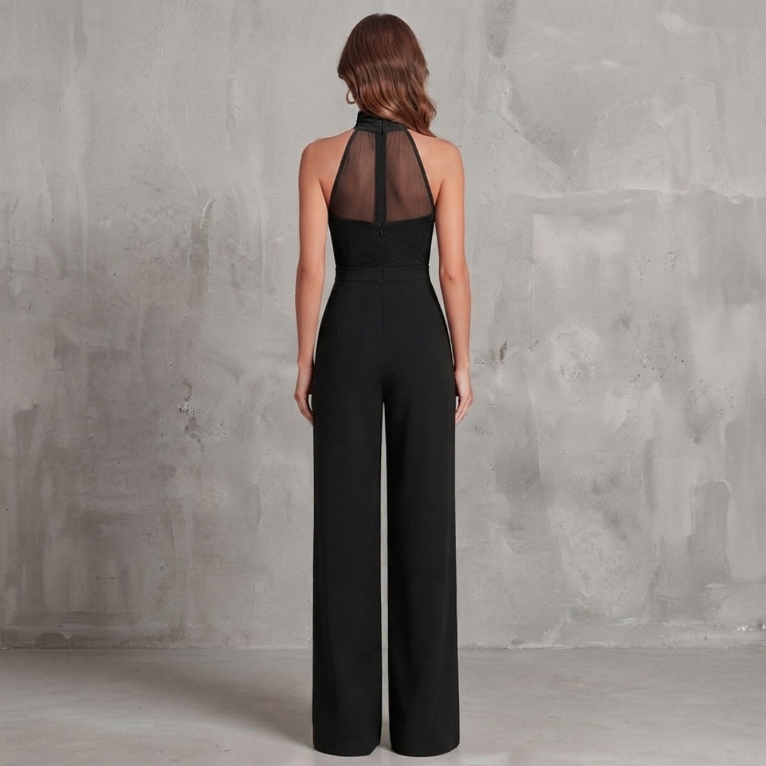 Veloria | Halter-Neck Wide-Leg Jumpsuit