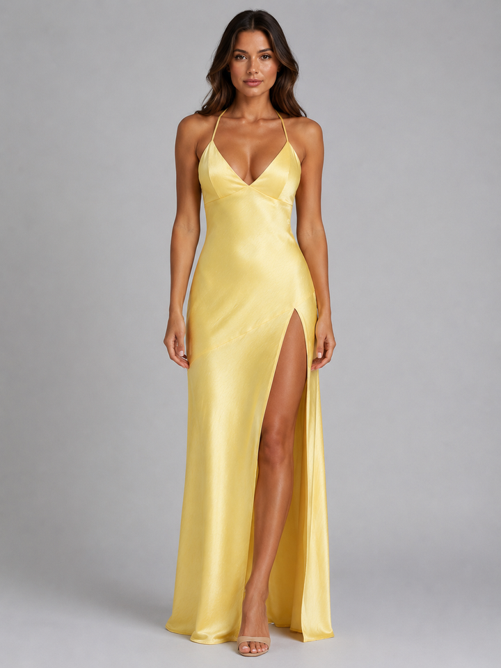 Zara | Spaghetti Strap High Split Maxi Dress