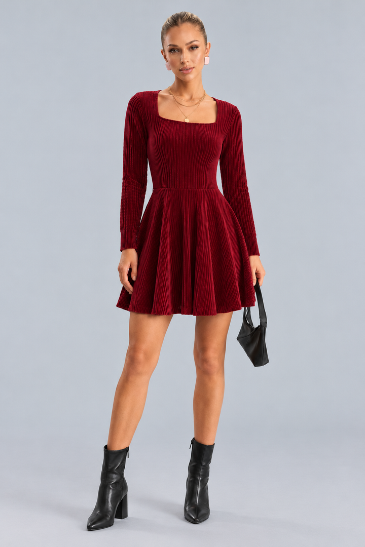 Xenia | A-Line Knit Midi Dress