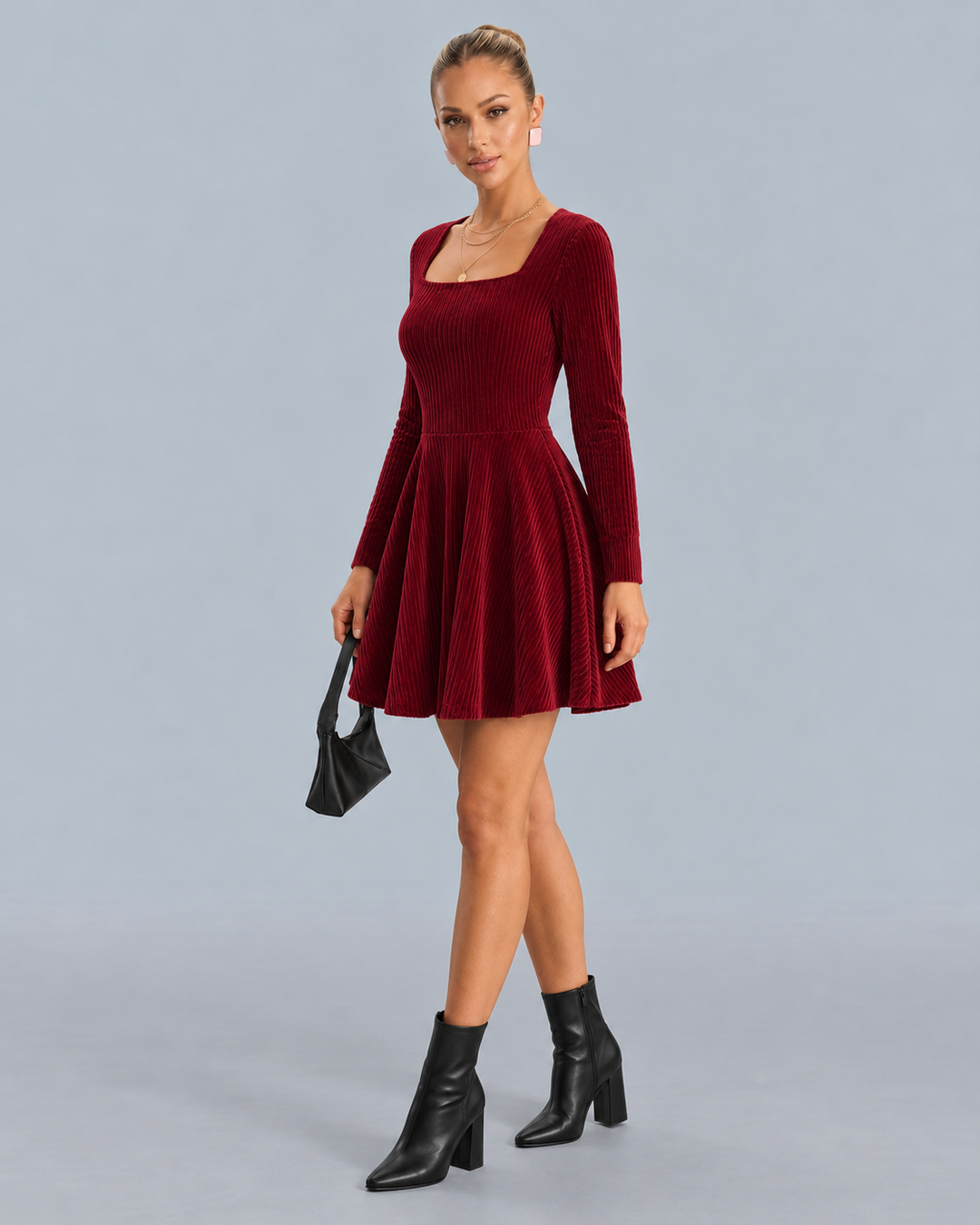 Xenia | A-Line Knit Midi Dress