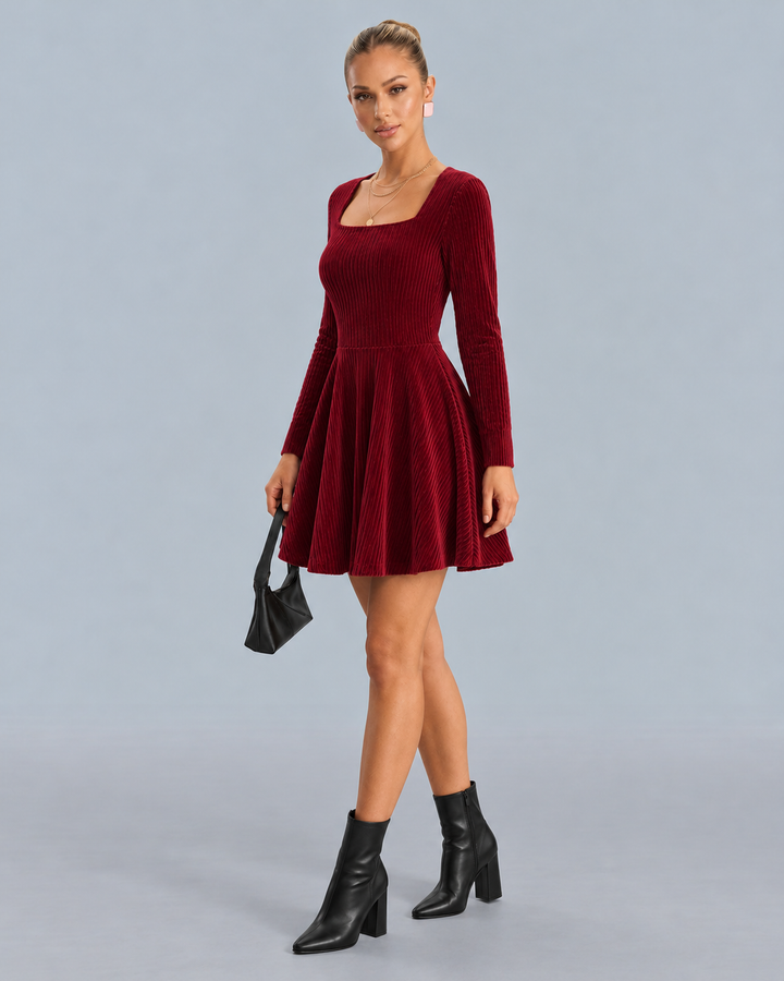 Xenia | A-Line Knit Midi Dress