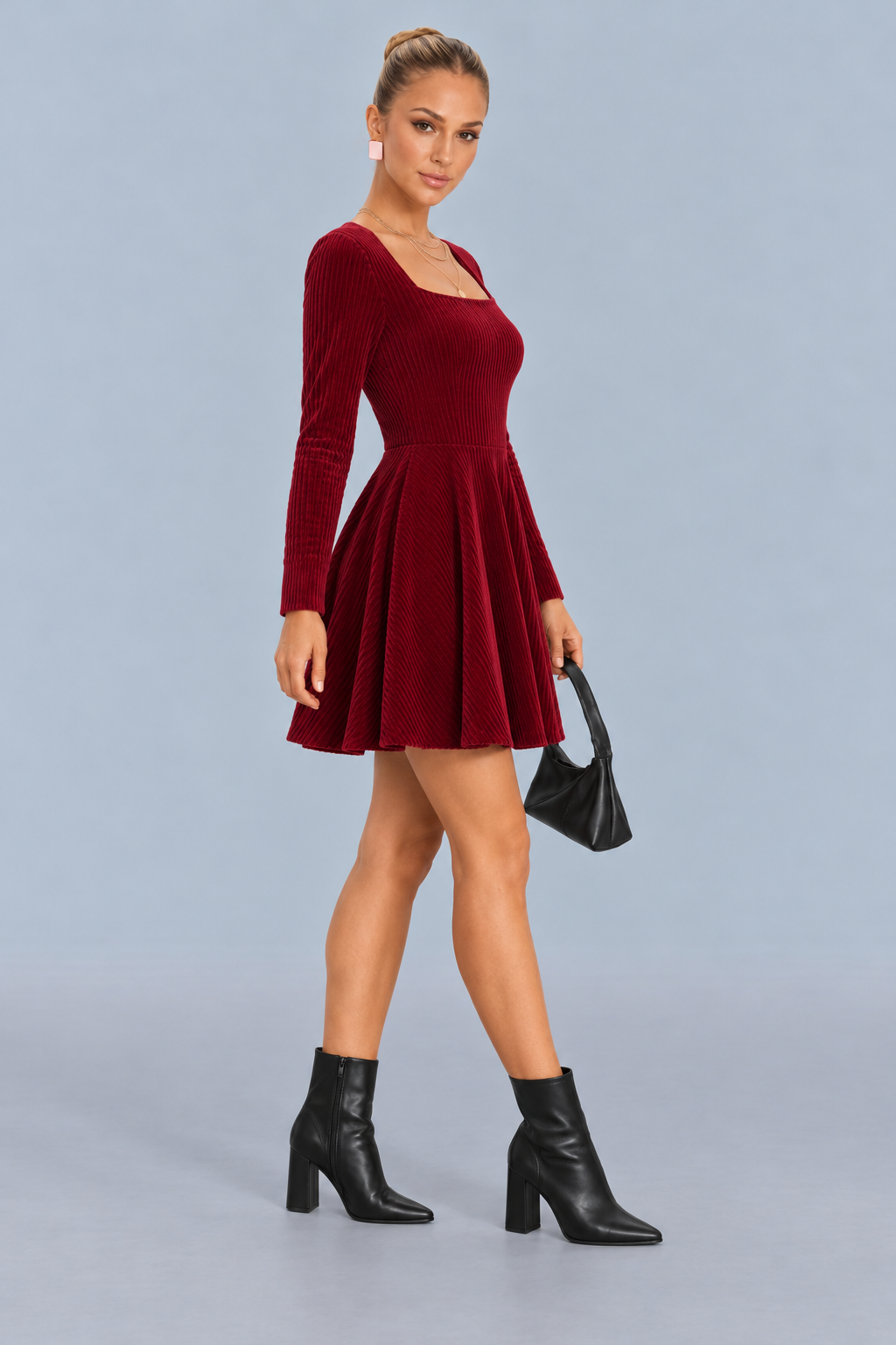 Xenia | A-Line Knit Midi Dress