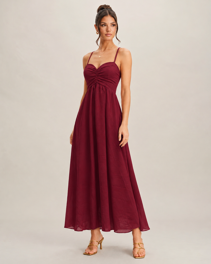 Yara | Spaghetti Strap A-Line Slip Maxi Dress