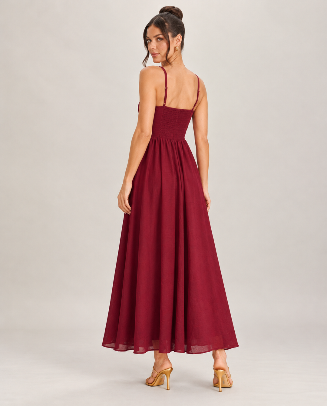Yara | Spaghetti Strap A-Line Slip Maxi Dress
