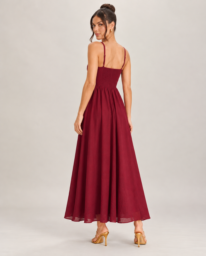 Yara | Spaghetti Strap A-Line Slip Maxi Dress