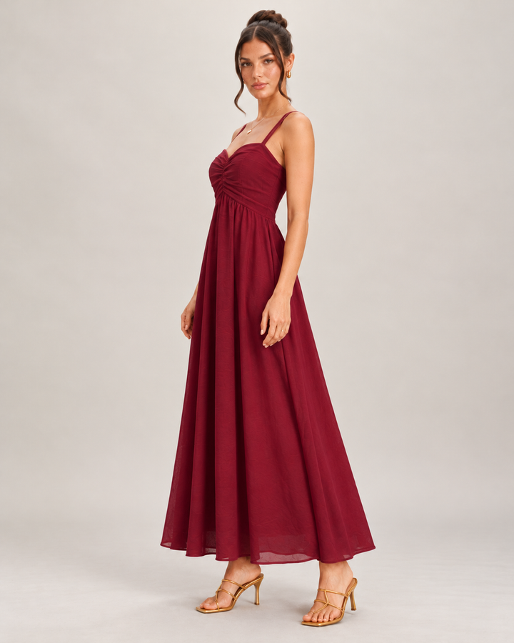Yara | Spaghetti Strap A-Line Slip Maxi Dress