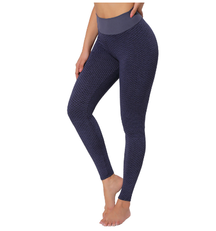 Woman in seamless honeycomb leggings