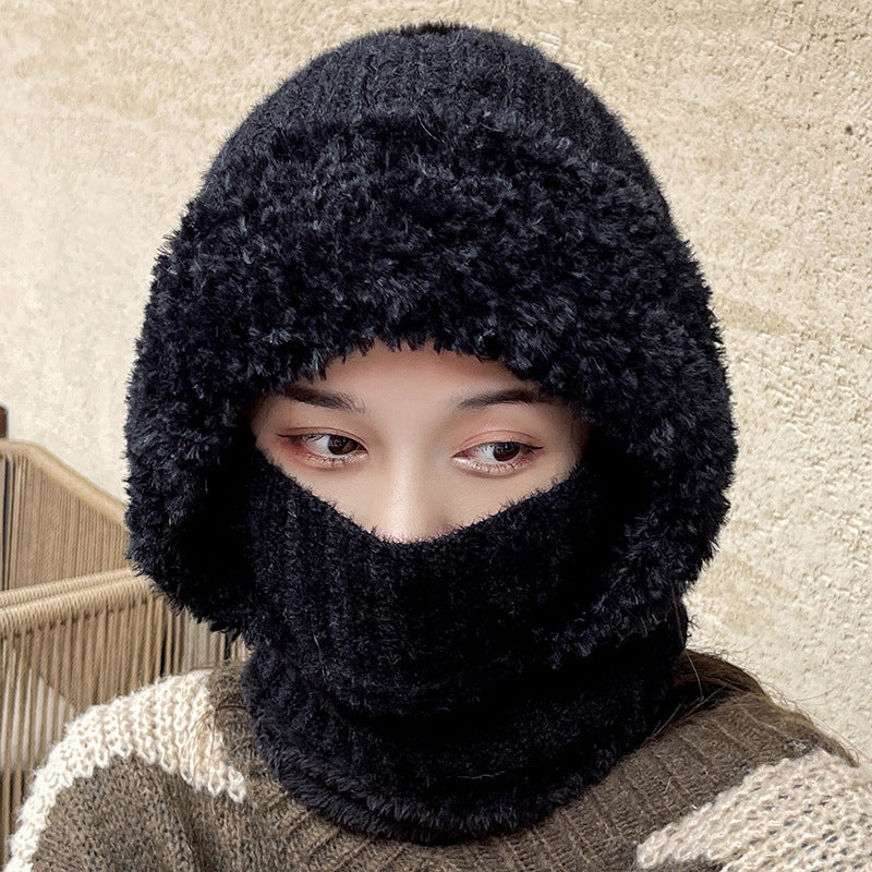 Knitted Hat and Scarf in One – Warm Windproof Hooded Scarf