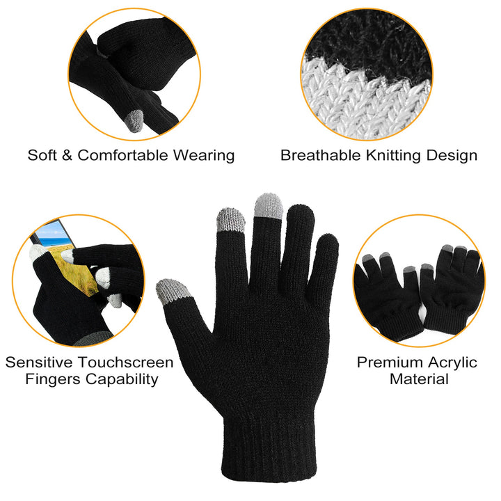 Touch Screen Gloves – Warm Knitted Unisex Winter Gloves