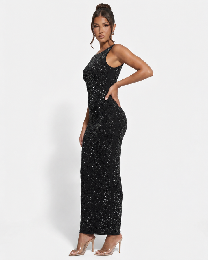 Shari | Maxi Dress with Cami Straps and Side Slit