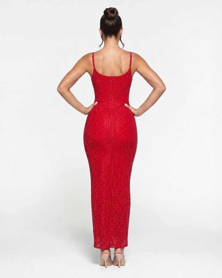 Shari | Maxi Dress with Cami Straps and Side Slit